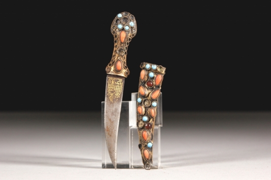 OSMANLI MERCANLI HANÇER 19. yy.sonu - 13 cm.